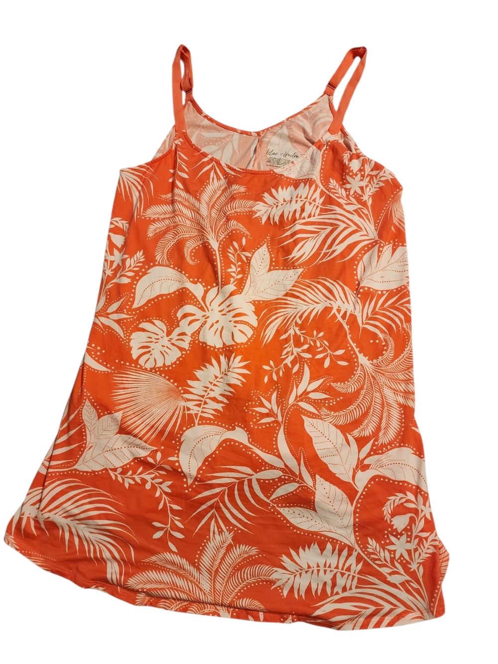 Tropical Orange Floral Cami Dress